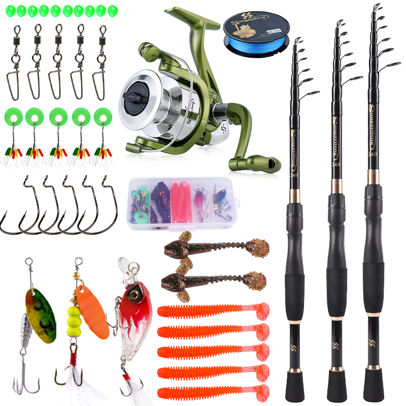 Spincast Reel - Удочка телескопическая из углеродного волокна, 1,8-2,4