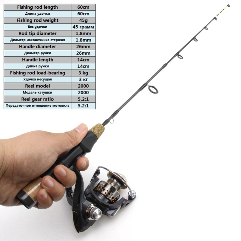 60 см, 2 наконечника, комбинир – обзор и цена Ice Fishing Reel